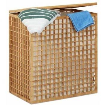 Cesto Portabiancheria con Sacco Beige