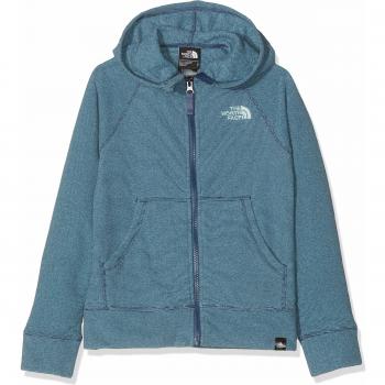 The North Face B Glacier Full Zip Hoodie Shady Blue Stripe L