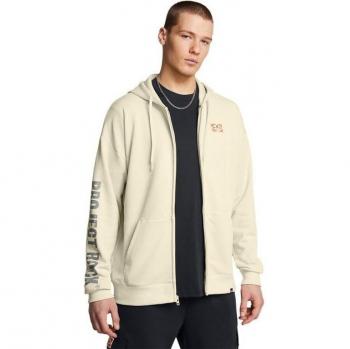 Sudadera Hombre Bajo Armadura: Pjt Rck Hwt Fz Tools, Tono Marrón