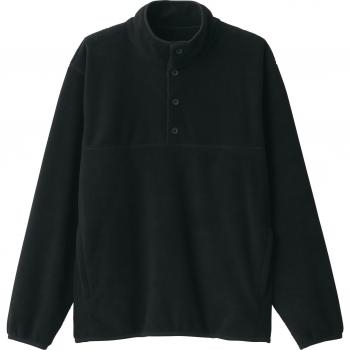 Herren-Fleecepullover MUJI AB1NEA4A, Farbe Schwarz