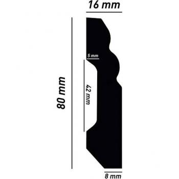 Plinthe Berlin Chic – PROVISTON 16 × 80 × 2000 mm, Blanc, Haute Durabilité