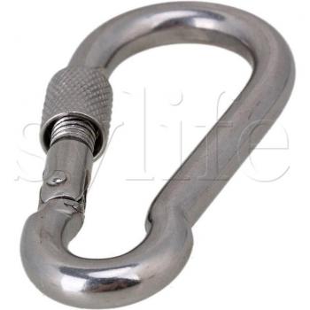 304 Stainless Steel Carabiner with Locking Ring