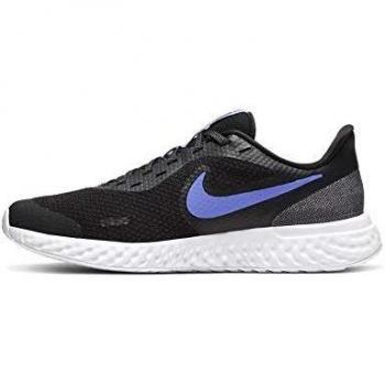 Nike Revolution 5 Kids' Running Shoe (GS), Mixte Enfant, Black/Sapphire/Lemon/Ven