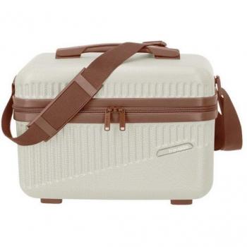 Necessaire Travelite Bali in lana marrone/bianca