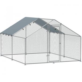 PawHut Gallinero Outdoor, Acero Galvanizado y Cubierta Impermeable