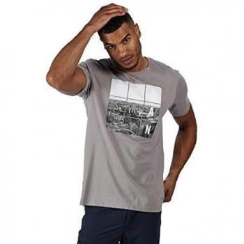 Regatta Herren Cline IV Shirt mit kurzen Ärmeln, Rock Grey, X-Large