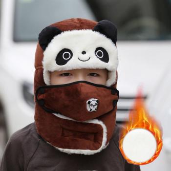 Thick Winter Beanie with Face Mask for Children