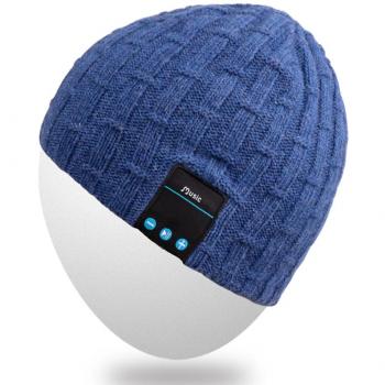 Akku‑Beanie Mydeal: Blaue Winter‑Cappette mit Stereo‑Headset