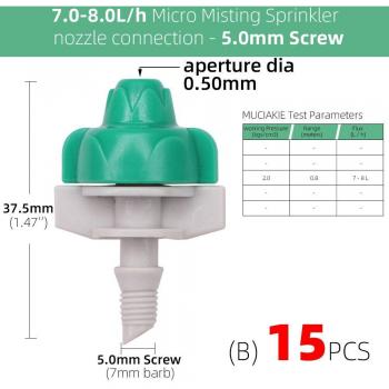 RBCFHI 15 Stück 7-8L/h Feinsprühköpfe für Gartenanlagen