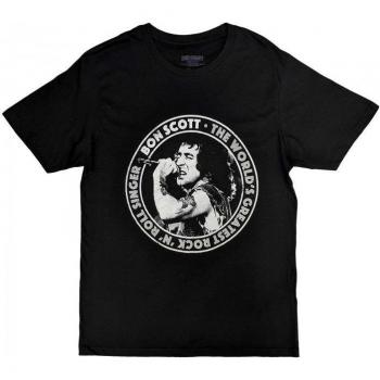 Camiseta Negra TWGRRS Bon Scott para Hombre y Mujer Adulto