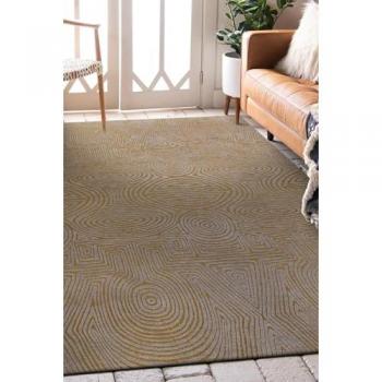 Tapis Beneffito Or Moderne à Motifs, Finition Artisanale 240x340 cm