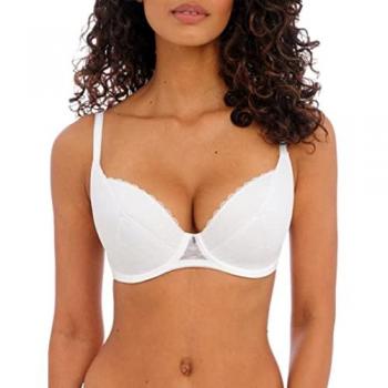 Freya 32E Signature Padded White Plunge Bra – Polyamide