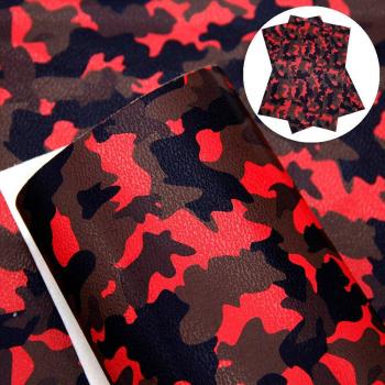 Camo Bump Texture Faux Leather Sheets 20x34cm for DIY Handbag and Shoe Creation