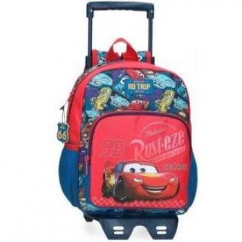 Mochila Cars RD Trip 28 cm para niños con carro