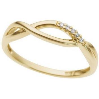Feiner Goldring mit Diamanten – Firetti Geschenk