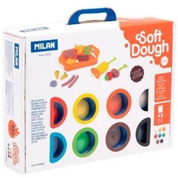 JUEGO DE PASTA BLANDA MILAN BBQ BARBACOA SOFT DOUGH CON HERRAMIENTAS