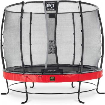 EXIT Elegant Premium Trampolin 251 cm mit rundem Deluxe-Netz – Rot