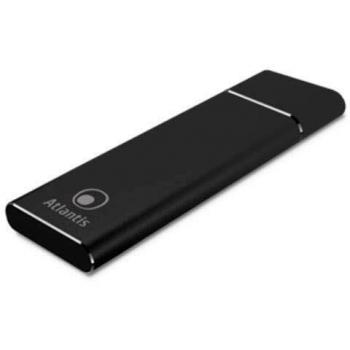 Boîtier aluminium noir pour SSD M.2 – Atlantis A06‑M2‑NVME‑01