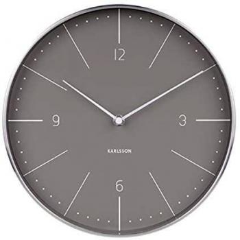 Karlsson Normann Wanduhr, Stahl, grau, One Size