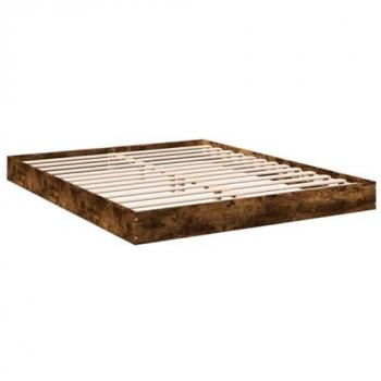 VidaXL Bettgestell ohne Matratze Räuchereiche 150x200 cm