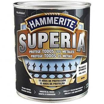 Hammerite superia mate 750 ml blanco