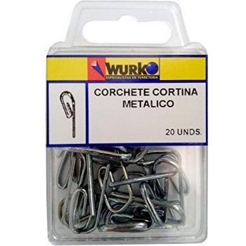 Lot de 20 crochets de rideaux en métal