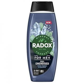 Radox Men’s Energised 3‑Minute Shower Gel + Shampoo – 450 mL
