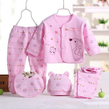 Baby Clothes Set 5 Pieces for Boys and Girls 100% Cotton Cartoon Underwear