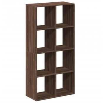 Modern Brown Oak Room Divider Bookcase 69.5x29x137.5 cm