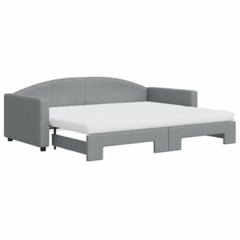 VidaXL Tagesbett mit Ausziehfunktion und Matratze 90x200 cm