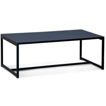 Mesa de centro de metal negro, industrielle, negro, 100x50x36 cm