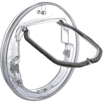 Transparent Flap Cat Door with 4-Way Locking Mechanism and Magnetic Closure