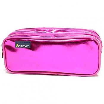 Trousse ANONYM rose métallique 2 compartiments
