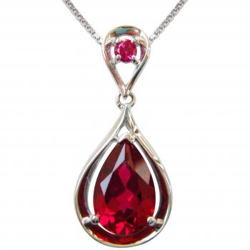 Navachi Argent plaqué or 18 carats Poire Rouge