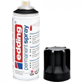 Edding 5200 901 Acryllack in Tiefschwarz – 200 ml Spray für Metall, Glas & Holz