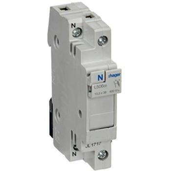 Portafusibile Hager 32A 1P+N 10,3X38