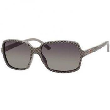Estilo Gucci 3631/S: Gafas de Sol con Motivo a Diamanti Beige y Lentes Gris-Verde