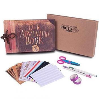 RECUTMS Our Adventure Book with Bonus Gift Box, Best DIY Scrapbook Photo Album 80 Pages