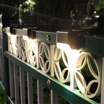 4Pcs Solar Patio Wall Lamps