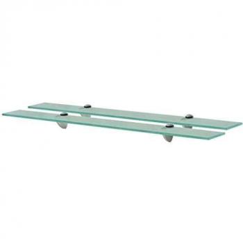 Floating Wall Shelves, 80x10 cm, 2 Pieces, Glass, 8 mm, vidaXL