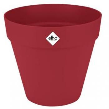 Pot Rond Elho Loft Urban avec Roues 40 Rouge (Dimensions 39×38,5×35 cm) – Extérieur, 100 % Recyclé