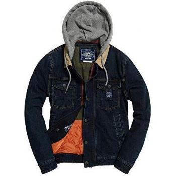 Superdry Hoodie Trucker Blue Hacienda Skipton XS