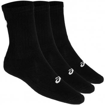 Asics Crew Sports Socks 3 Pack Black, Size 39