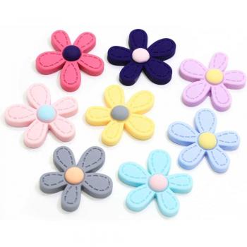 20/500pcs Flower Resin Flat Back Beads