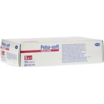 GUANTE DE NITRILO PEHA SOFT BLANCO TALLA S 100 UNIDADES