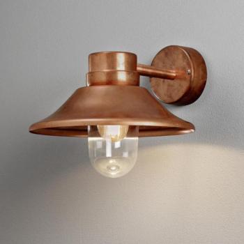 Kupfer Wandleuchte Vega mit Glas E27