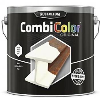 Rust-Oleum Combicolor Peinture 2 en 1 Anti-Rouille 2.5 l Blanc Mat