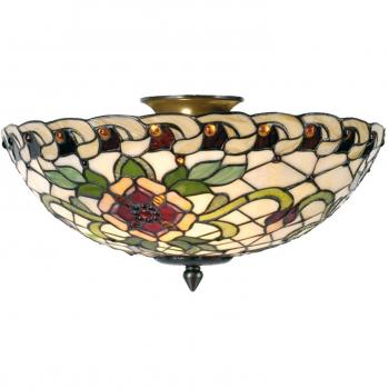 Lampada plafoniera stile Tiffany Island Up 25 x 40 cm
