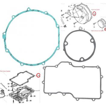 Honda CB700SC CB700 Engine Stator Oil Pan Crankcase Clutch Cover Gasket 1984-1986