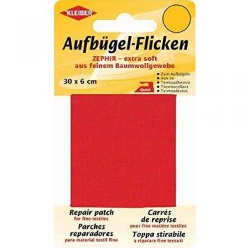 KLEIBER Zephir Aufbügelflicken, 300 x 60 mm, rot